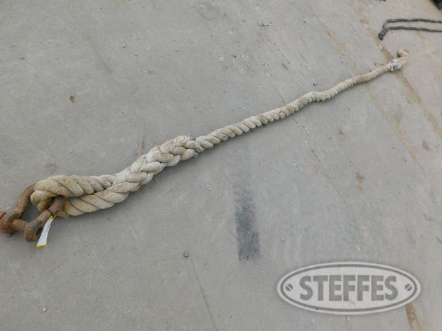 Tow Rope, 15' Long, 3" Diam., Loop Ends